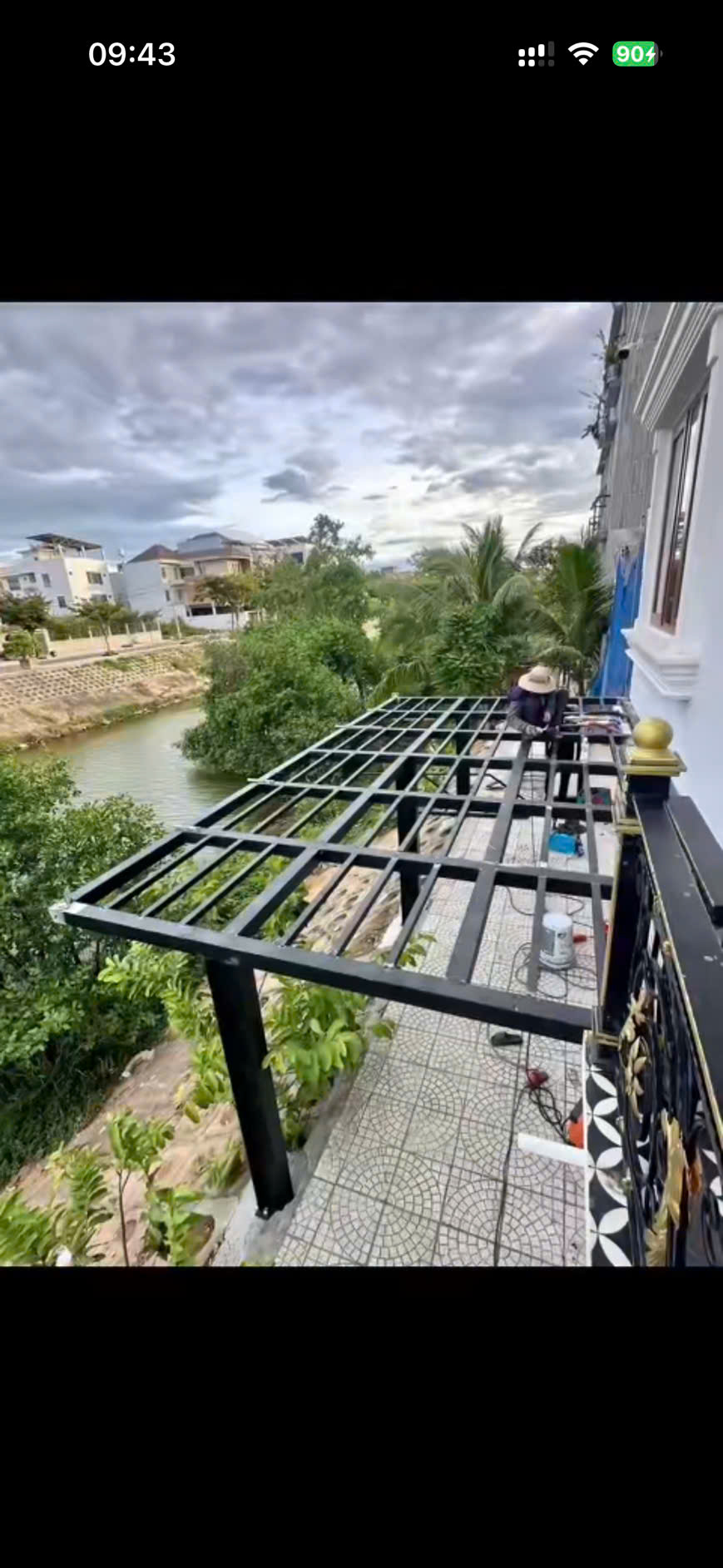 Lắp Dựng Hệ Khung Thép Sàn & Lan Can Ban Công Sân Thượng